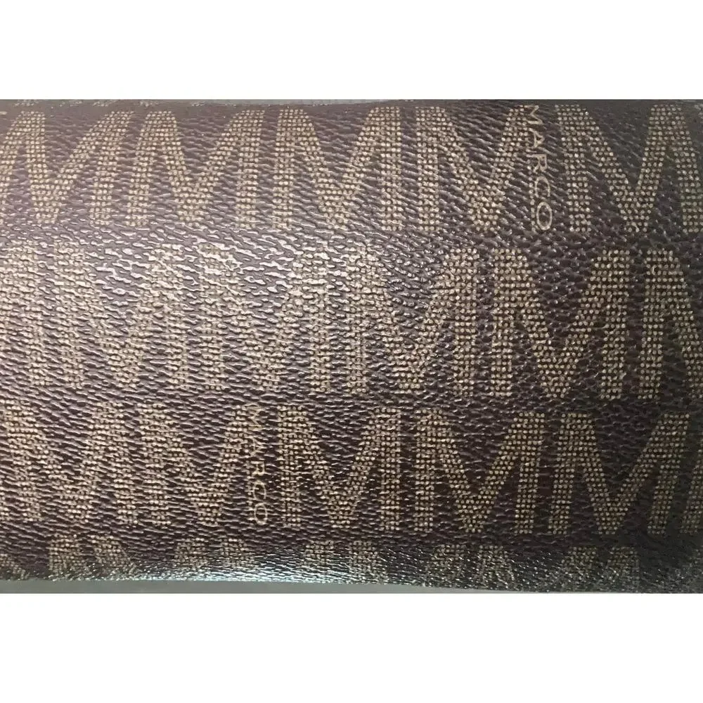 M Marco Collection Brown Monogram‎ 3 pc Set Crossbody Purse Wristlet